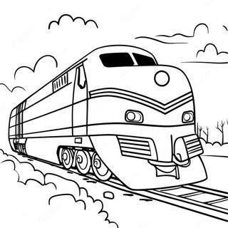 Pagina Para Colorear Del Colorido Viaje En Tren Amtrak 16933-14258