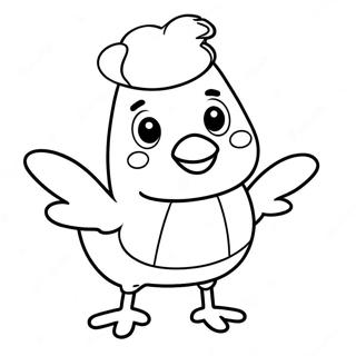 Pagina Para Colorear Del Divertido Personaje Nugget De Pollo 16953-14276