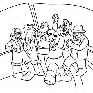 Pagina Para Colorear De Personajes Magicos De Disney En Un Crucero 17194-14460