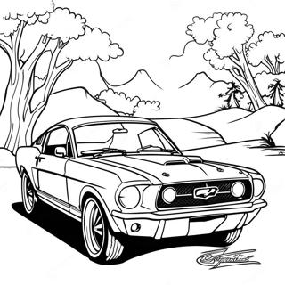 Pagina Para Colorear Del Clasico Mustang 17355-14578