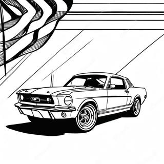 Coche Mustang Páginas para Colorear