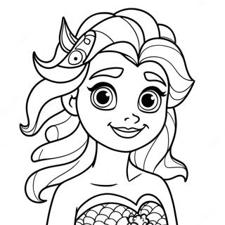 Elsa Sirena Páginas Para Colorear