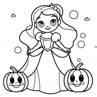 Halloween De Princesas Disney Páginas Para Colorear