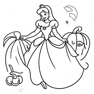 Halloween De Princesas Disney Páginas para Colorear