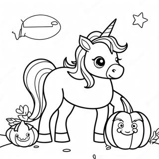 Unicornio De Halloween Páginas para Colorear