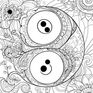 Pagina Para Colorear De Un Diseno Intrincado De Yin Yang 17565-14745