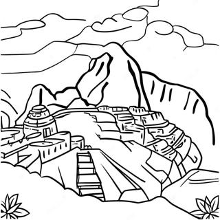 Pagina Para Colorear Del Paisaje De Machu Picchu 17666-14819