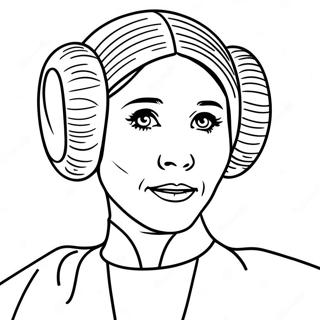 Princesa Leia Páginas Para Colorear