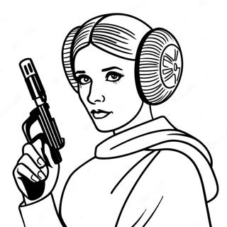 Princesa Leia Páginas para Colorear