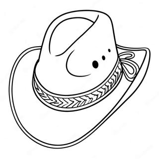 Sombrero De Vaquero Preppy Páginas Para Colorear