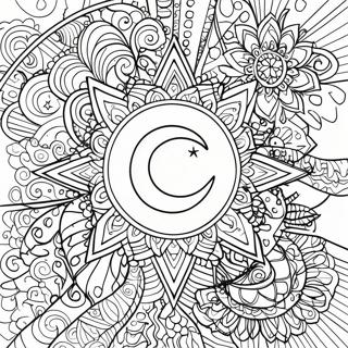 Pagina Para Colorear De Mandala De Luna Celestial 18025-15103