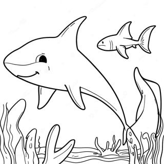 Pagina Para Colorear Del Megalodon Nadando En El Oceano 1802-1444