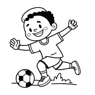 Pagina Para Colorear De Nino Negro Feliz Jugando Al Futbol 18036-15113