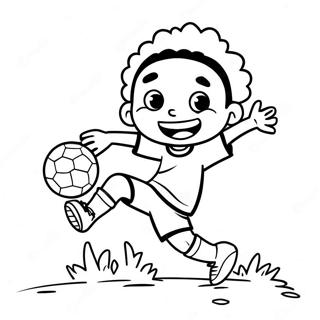 Pagina Para Colorear De Nino Negro Feliz Jugando Al Futbol 18036-15116