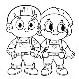 Mikey Y Jj Páginas Para Colorear