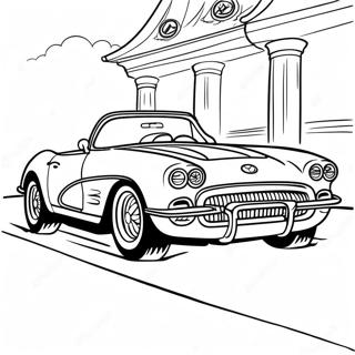 Pagina Para Colorear Del Corvette Clasico Descapotable 1812-1496