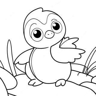 Piplup Páginas Para Colorear