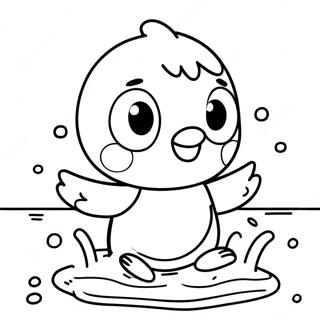 Pagina Para Colorear De Piplup Bonito Jugando En El Agua 18196-15249