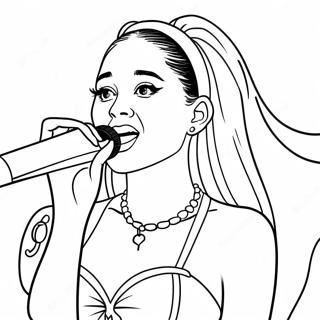 Pagina Para Colorear De Ariana Grande Cantando En El Escenario 1852-1525