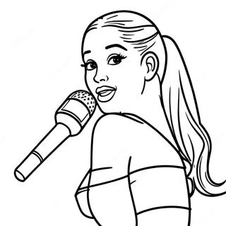 Pagina Para Colorear De Ariana Grande Cantando En El Escenario 1852-1528