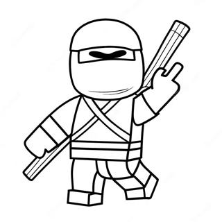 Pagina Para Colorear Ninja De Roblox En Accion 18536-15521