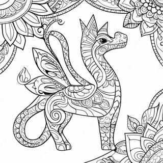 Pagina Para Colorear De Alebrijes Coloridos Con Patrones 18696-15650