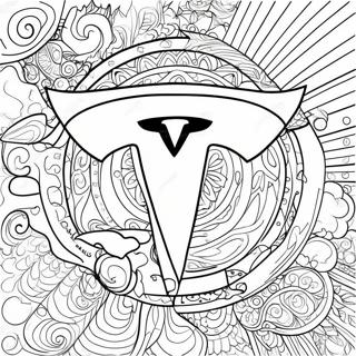 Pagina Para Colorear Del Logo De Tesla 1871-1538