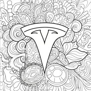 Pagina Para Colorear Del Logo De Tesla 1871-1539