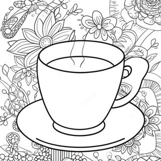 Taza De Té Páginas Para Colorear