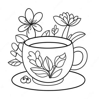 Pagina Para Colorear De Taza De Te Floral Linda 18806-15739