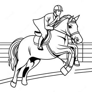 Pagina Para Colorear De Caballo De Salto Elegante En Accion 18829-15756