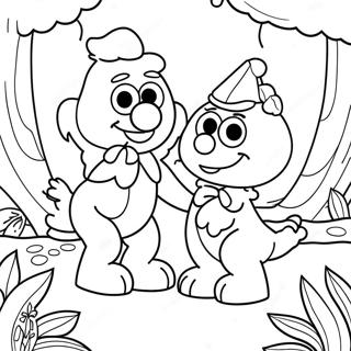 Pagina Para Colorear De Elmo Y Abby En Un Jardin Magico 18839-15762