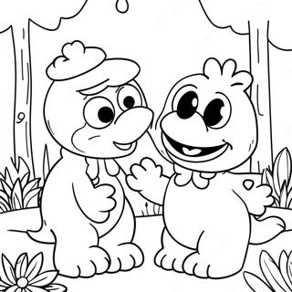 Pagina Para Colorear De Elmo Y Abby En Un Jardin Magico 18839-15764