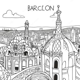 Barcelona Páginas Para Colorear