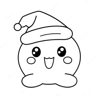 Pagina Para Colorear De Un Lindo Squishmallow Con Gorro De Santa 19059-15938