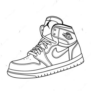 Pagina Para Colorear De Zapatillas Air Jordan En Accion 19069-15945