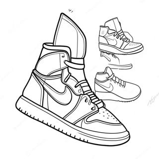 Pagina Para Colorear De Zapatillas Air Jordan En Accion 19069-15946