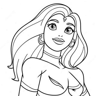 Pagina Para Colorear De Starfire En Accion 19089-15964