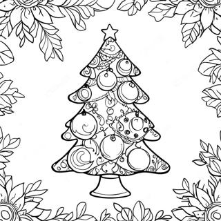 Pagina Para Colorear De Un Arbol De Navidad Con Adornos Coloridos 19138-15999