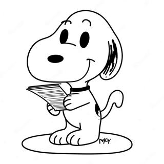 Pagina Para Colorear De Snoopy 19158-16015