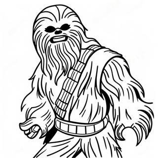 Pagina Para Colorear De Chewbacca En Pose De Batalla 19189-16041