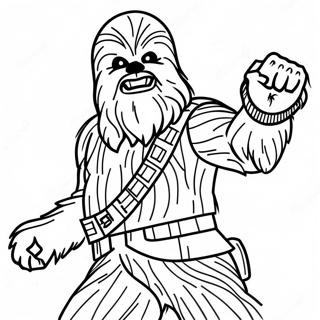 Pagina Para Colorear De Chewbacca En Pose De Batalla 19189-16042