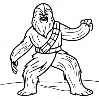 Pagina Para Colorear De Chewbacca En Pose De Batalla 19189-16043