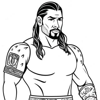 Pagina Para Colorear De Roman Reigns En Accion 19229-16073