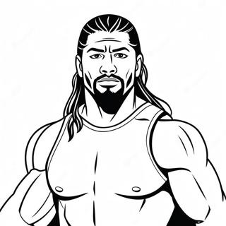 Pagina Para Colorear De Roman Reigns En Accion 19229-16075