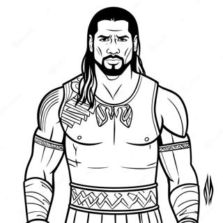 Pagina Para Colorear De Roman Reigns En Accion 19229-16076