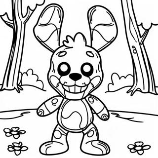 Pagina Para Colorear Springtrap En Un Bosque Espeluznante 19259-16097