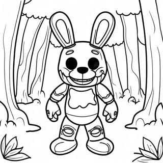 Pagina Para Colorear Springtrap En Un Bosque Espeluznante 19259-16100