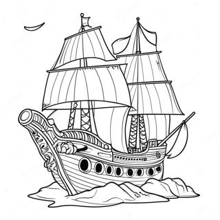 Pagina Para Colorear De Un Barco Pirata Bucanero 19359-16179