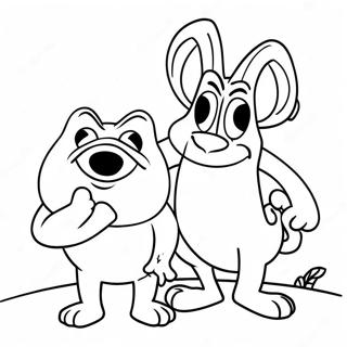 Pagina Para Colorear De La Divertida Aventura De Ren Y Stimpy 19369-16186